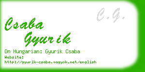 csaba gyurik business card